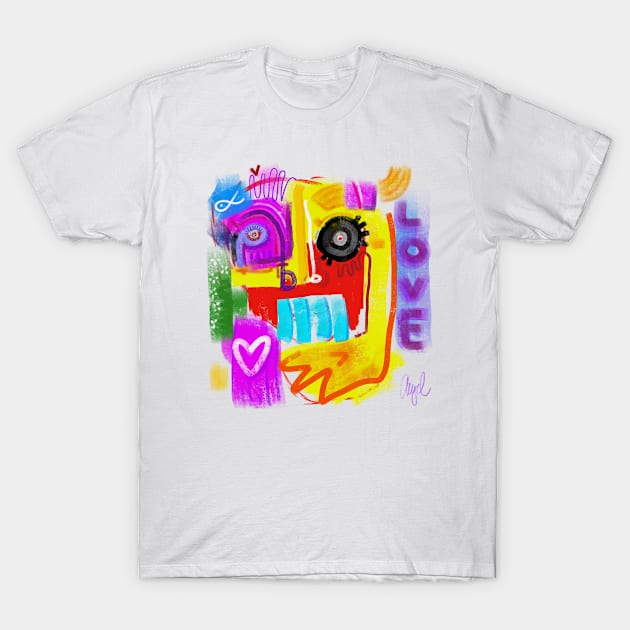 face love T-Shirt by Angel Rivas